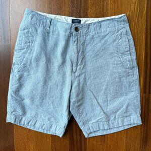 J Crew Gramercy 32W 8" inseam Linen / Cotton Flat Front Shorts
